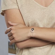 Bracelet Malee Argent Blanc Céramique Et Oxyde De Zirconium - Bracelets chaînes Femme | Marc Orian
