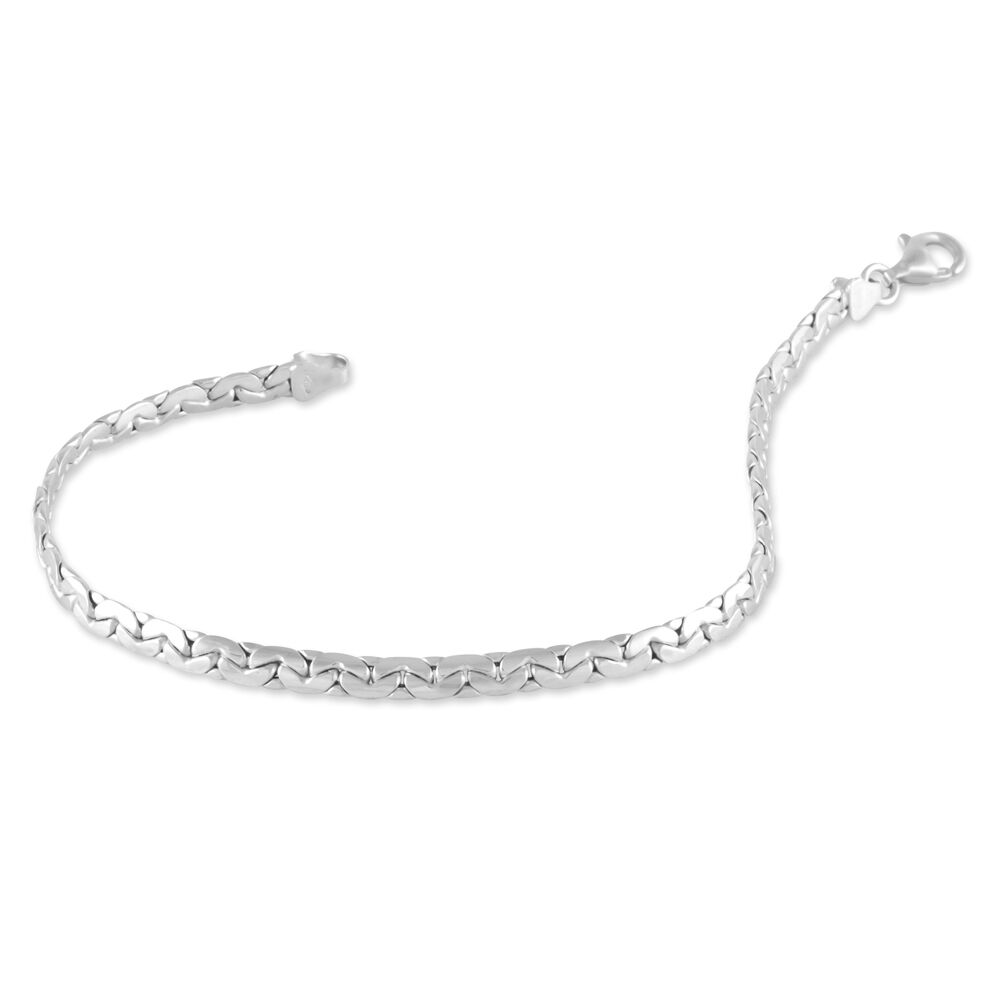 Bracelet Ivy Maille Haricot Or Blanc - Bracelets mailles Femme | Marc Orian