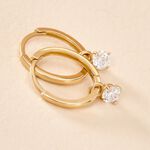 Cr&eacute;oles Massimo Or Jaune Oxyde De Zirconium - Boucles d'oreilles pampille Femme | Marc Orian