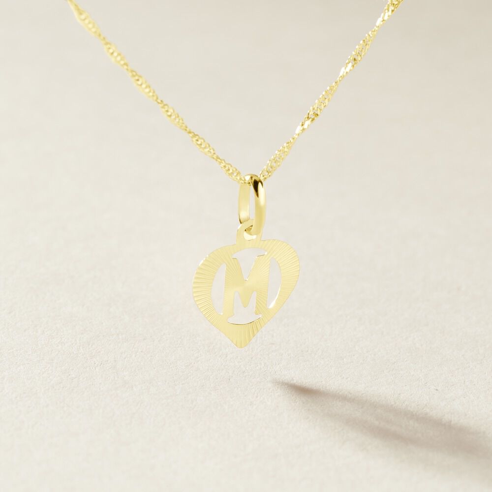 Pendentif Eudocie Coeur Lettre Or Jaune - Pendentifs Femme | Marc Orian