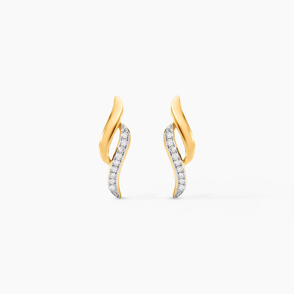 Boucles D'oreilles Puces Callum Or Jaune Diamant - Pendantes Femme | Marc Orian