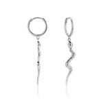Cr&eacute;oles Yoshie Argent Blanc - Boucles d'oreilles pampille Femme | Marc Orian