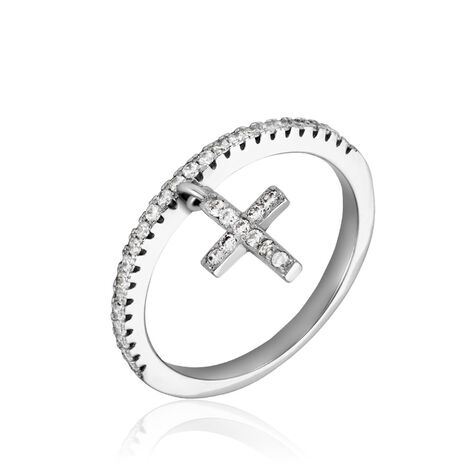 Bague Gorane Argent Blanc Oxyde De Zirconium - Bagues breloque Femme | Marc Orian