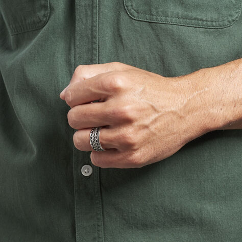 Bague Alban Argent Blanc - Bagues Homme | Marc Orian