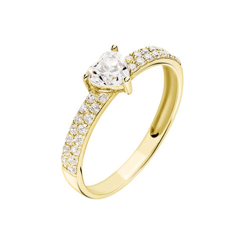 Bague Monelle Or Jaune Oxyde De Zirconium - Bagues Solitaire Femme | Marc Orian