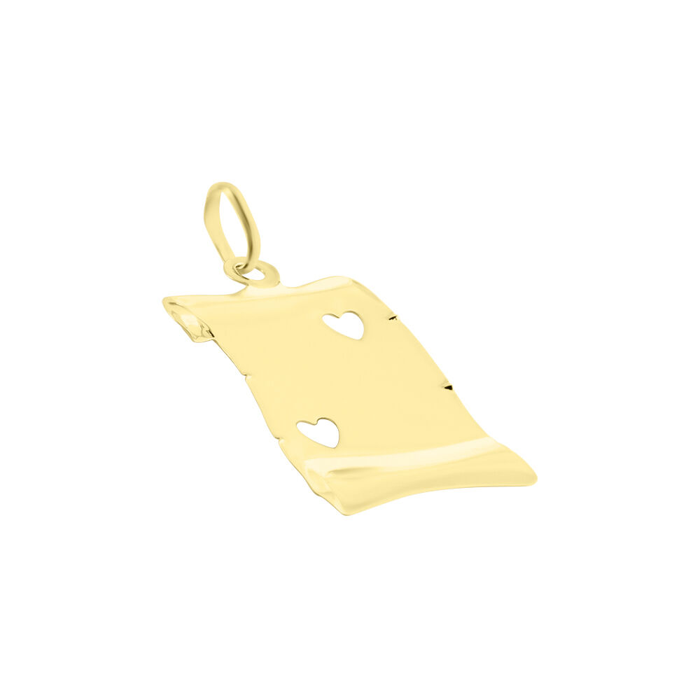 Pendentif Sirona Parchemin Message Or Jaune - Bijoux personnalisés Famille | Marc Orian