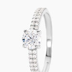 Bague Dayna Or Blanc Oxyde De Zirconium - Solitaires Femme | Marc Orian
