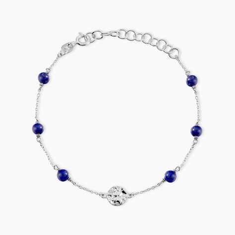 Bracelet Argent Kutrun Lapis Lazuli - Bracelets Medailles Femme | Marc Orian