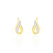 Boucles D'oreilles Puces Anila Gouttes Or Bicolore - Puces Femme | Marc Orian