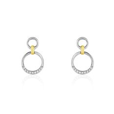 Boucles D'oreilles Pendantes Or Bicolore Nioline Diamants - Boucles d'oreilles Pendantes Femme | Marc Orian