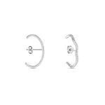 Boucles D'oreilles Lowri Argent Blanc Oxyde De Zirconium - Cr&eacute;oles Femme | Marc Orian