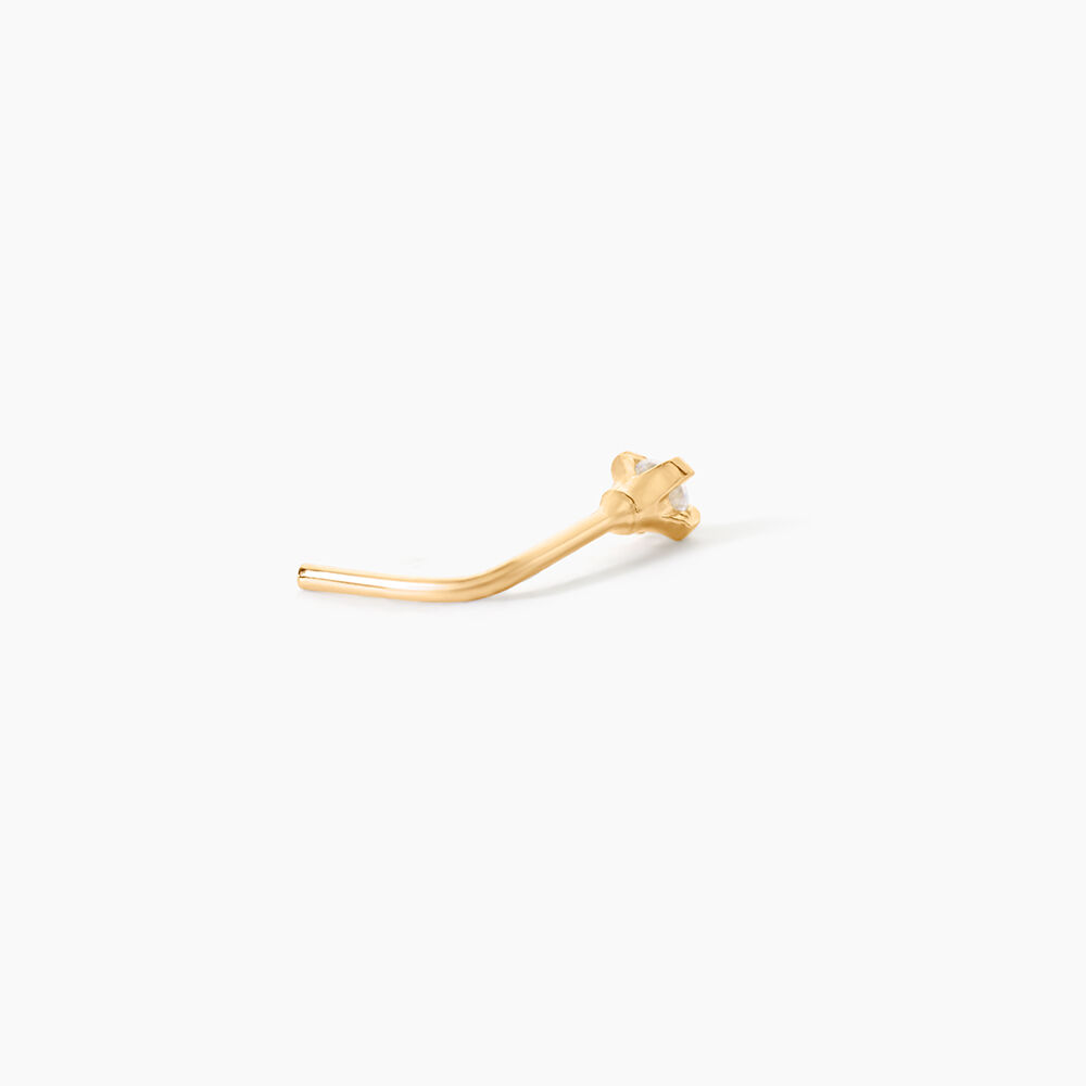Piercing De Nez Fethi Serti Griffe Or Jaune Oxyde De Zirconium - Piercing Nez Femme | Marc Orian