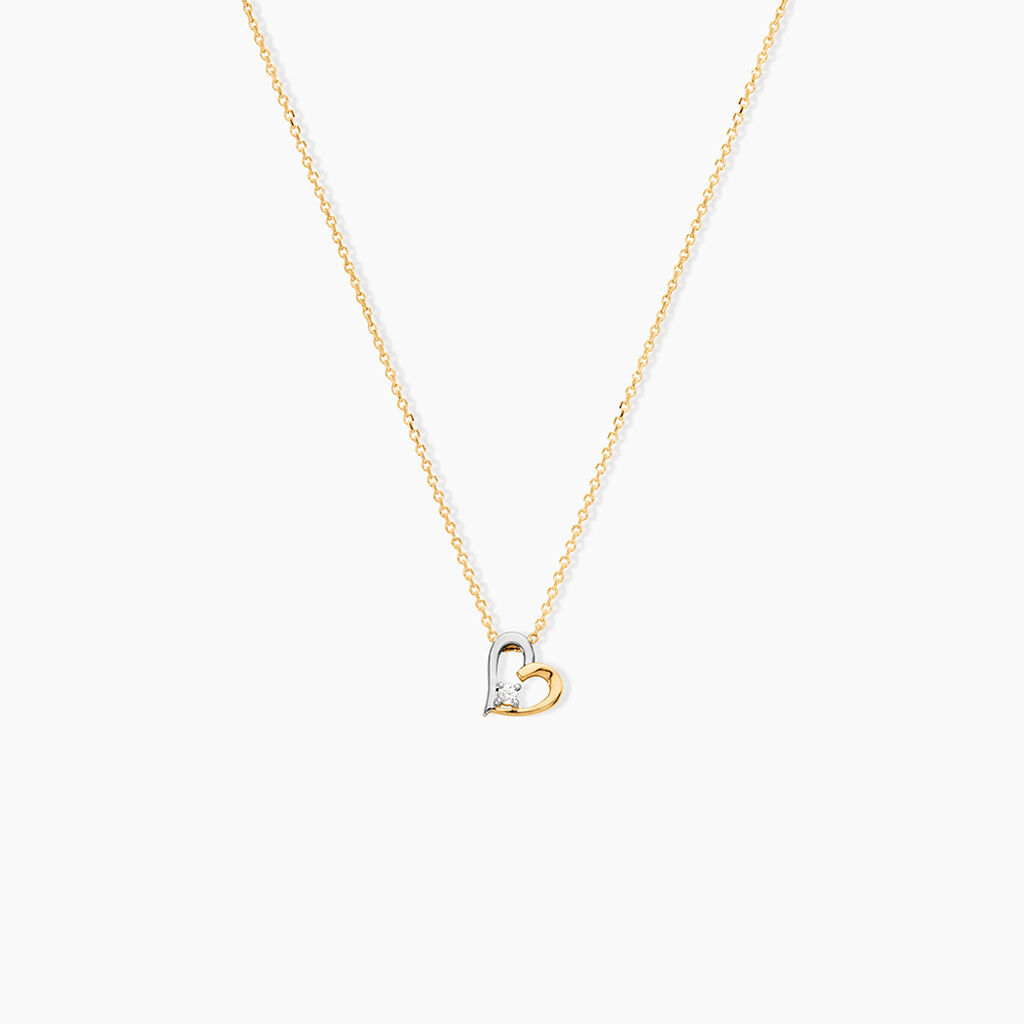Collier Agnesese Or Bicolore Diamant - Colliers avec pierres Femme | Marc Orian