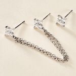 Boucles D'oreilles D&eacute;pareill&eacute;es June Argent Blanc Oxyde De Zirconium - Bijoux fantaisie Femme | Marc Orian