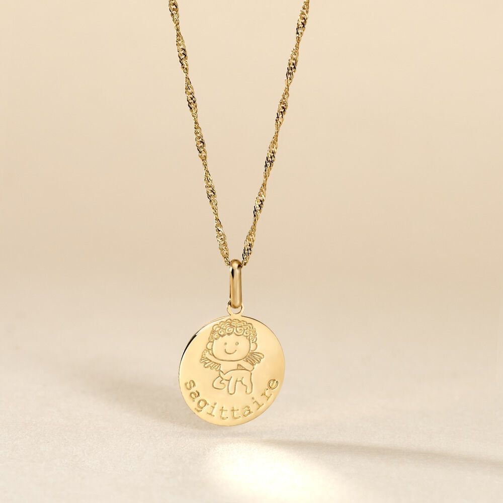 Pendentif Jannila Zodiaque Or Jaune - Bijoux personnalisés Enfant | Marc Orian