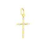 Pendentif Canice Croix Or Jaune Oxyde De Zirconium - Pendentifs Famille | Marc Orian