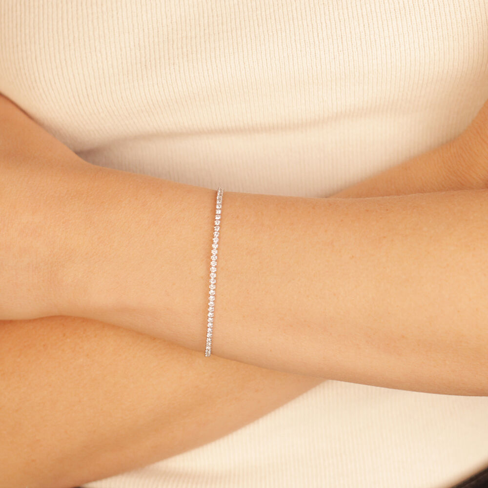 Bracelet Anthia Argent Blanc Oxyde De Zirconium - Bracelets chaînes Femme | Marc Orian