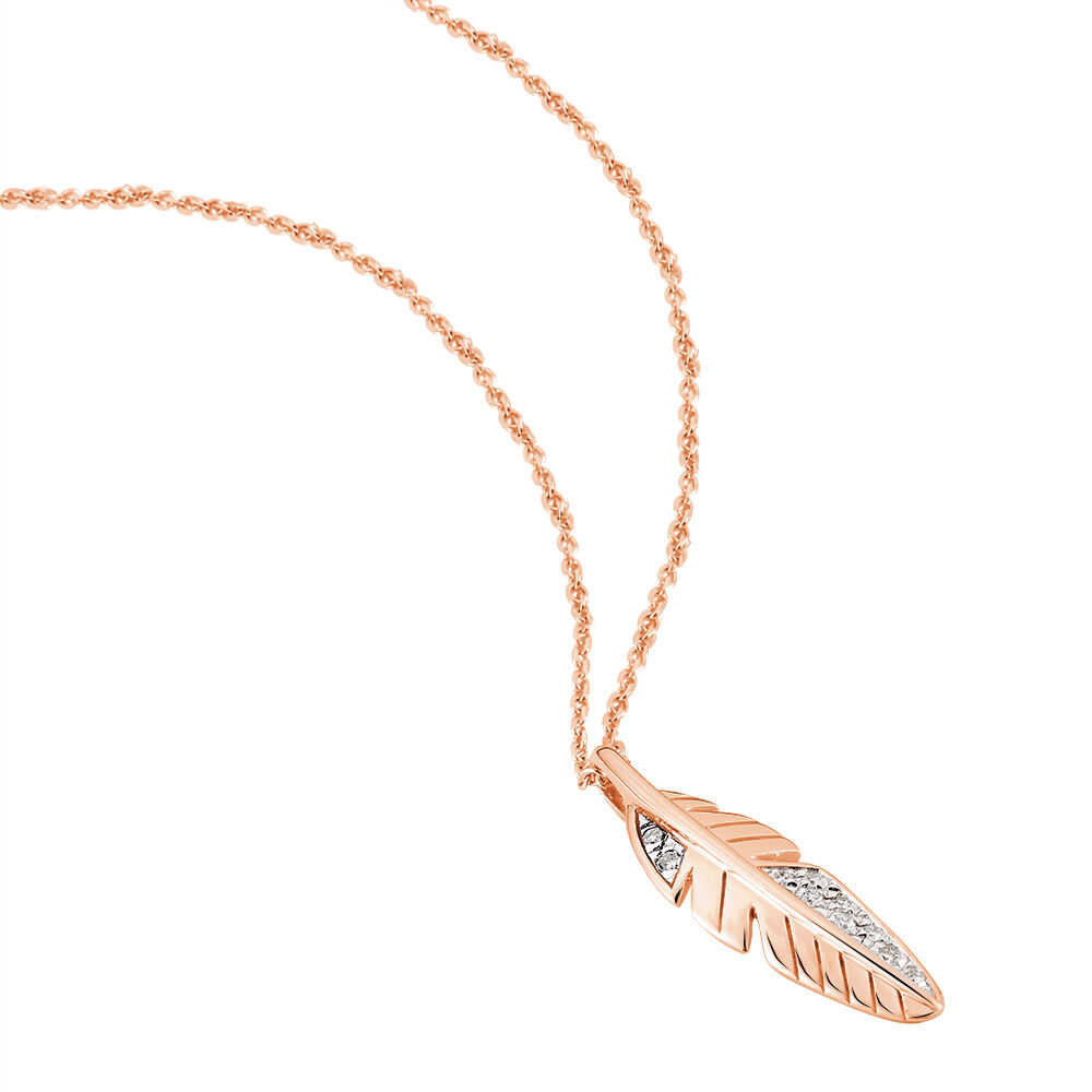 Collier Clodie Or Rose Diamant - Colliers avec pierres Femme | Marc Orian