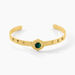 Bracelet Jonc Acier Doré Malachite - Bracelets joncs Femme | Marc Orian