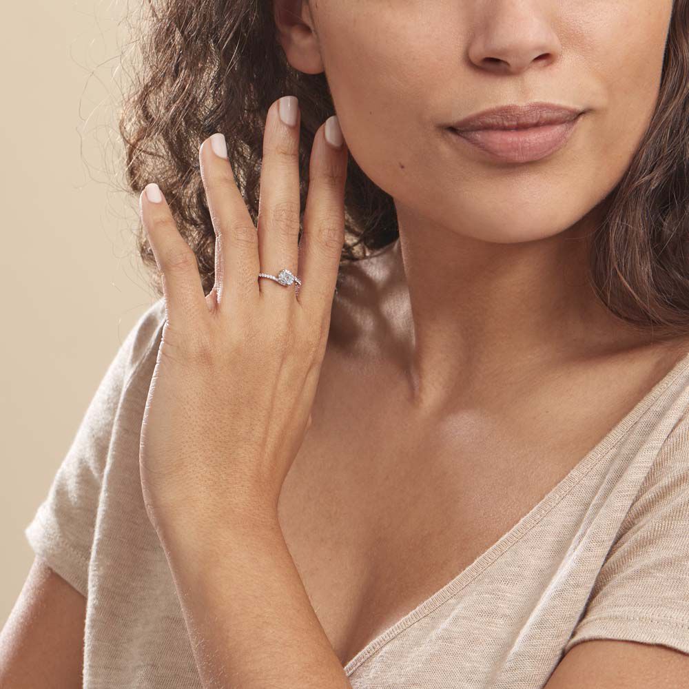 Bague Loriane Or Blanc Topaze Et Oxyde De Zirconium - Bagues pierres fines Femme | Marc Orian