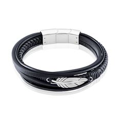 Bracelet Multirangs Acier Vieillit Georgio - Bracelets Homme | Marc Orian