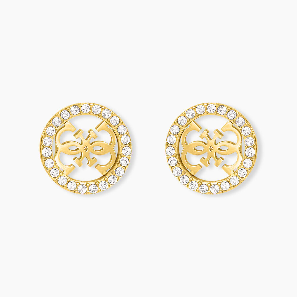 Boucles D'Oreilles Puces Guess Studs Party Acier Jaune Oxyde De Zirconium - Puces Femme | Marc Orian