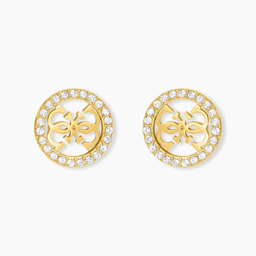 Boucles D'Oreilles Puces Guess Studs Party Acier Jaune Oxyde De Zirconium - Puces Femme | Marc Orian