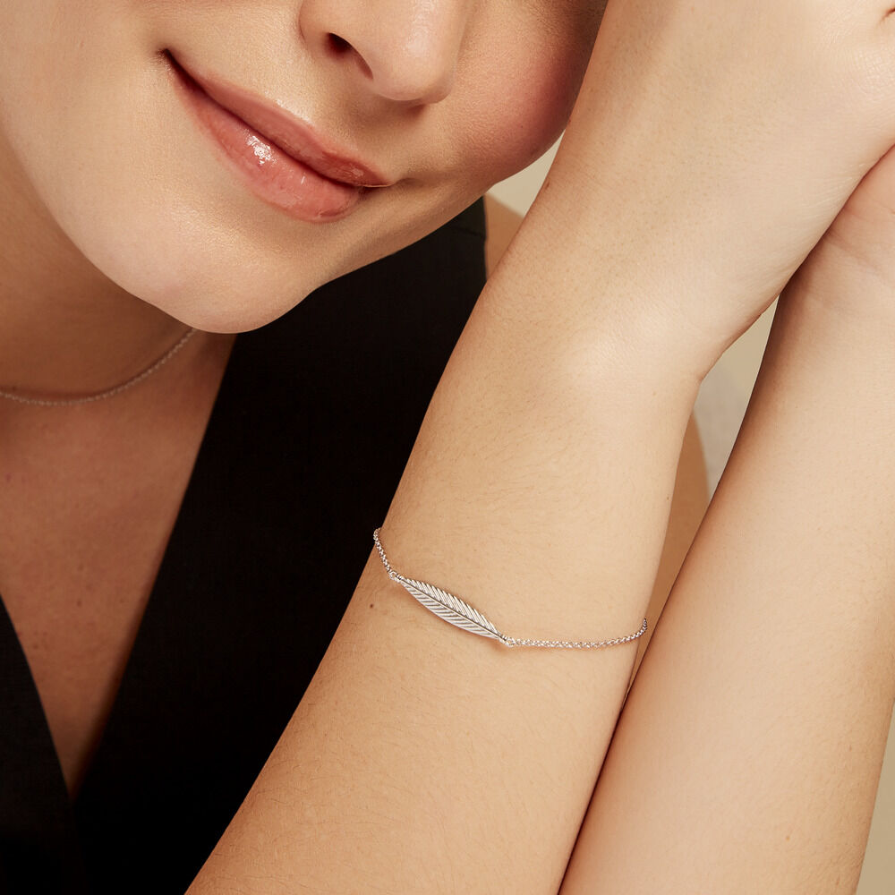 Bracelet Etta Argent Blanc - Bracelets chaînes Femme | Marc Orian