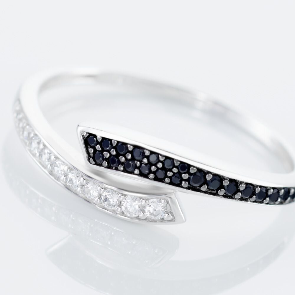 Bague Argent Blanc Agafya Oxydes De Zirconium - Bijoux fantaisie Femme | Marc Orian