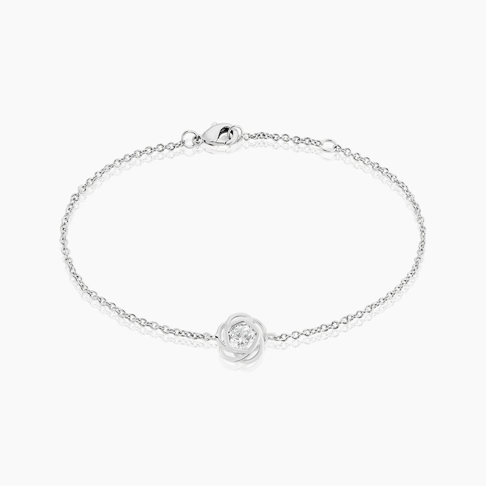 Bracelet Cyllene Argent Blanc Oxyde De Zirconium - Bracelets fantaisie Femme | Marc Orian