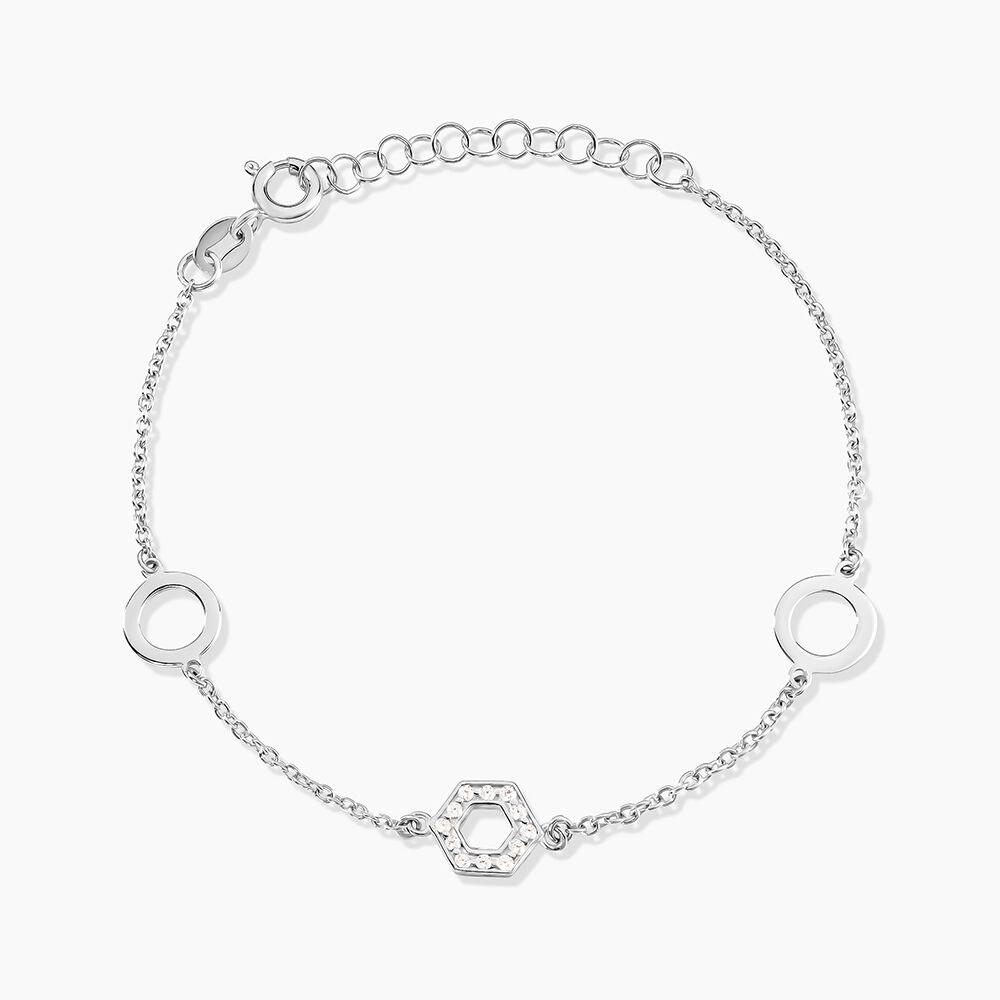 Bracelet Jalila Argent Blanc Oxyde De Zirconium - Bracelets fantaisie Femme | Marc Orian