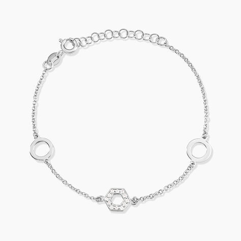 Bracelet Jalila Argent Blanc Oxyde De Zirconium - Bracelets fantaisie Femme | Marc Orian