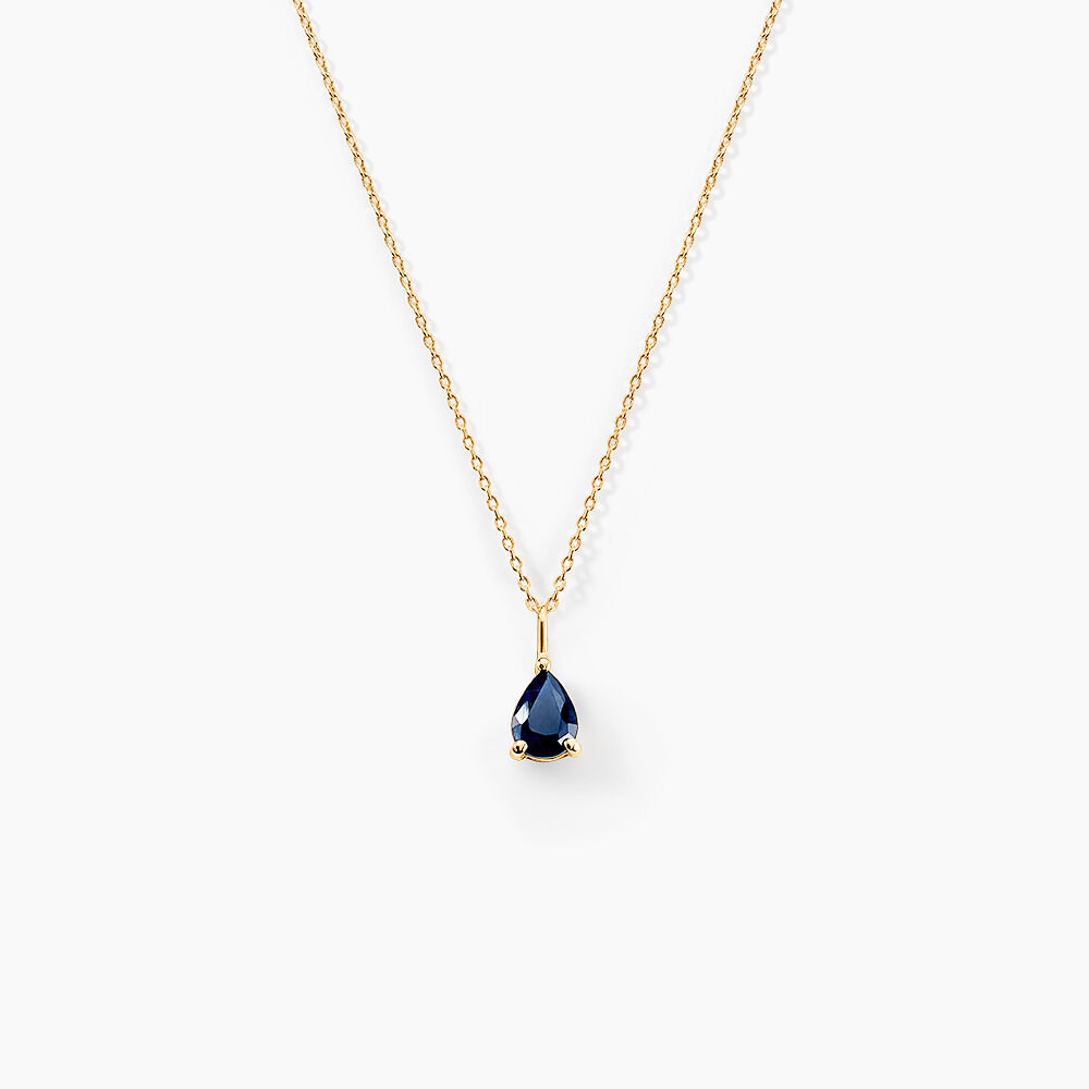 Collier Goutte Or Jaune Saphir - Colliers avec pierres Femme | Marc Orian