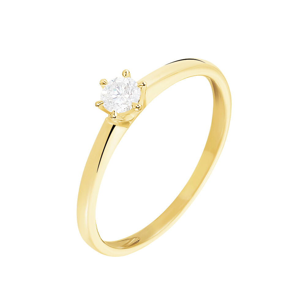 Bague Solitaire Samantha Or Jaune Diamant - Solitaires Femme | Marc Orian