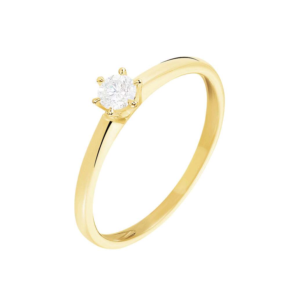 Bague Solitaire Samantha Or Jaune Diamant - Solitaires Femme | Marc Orian