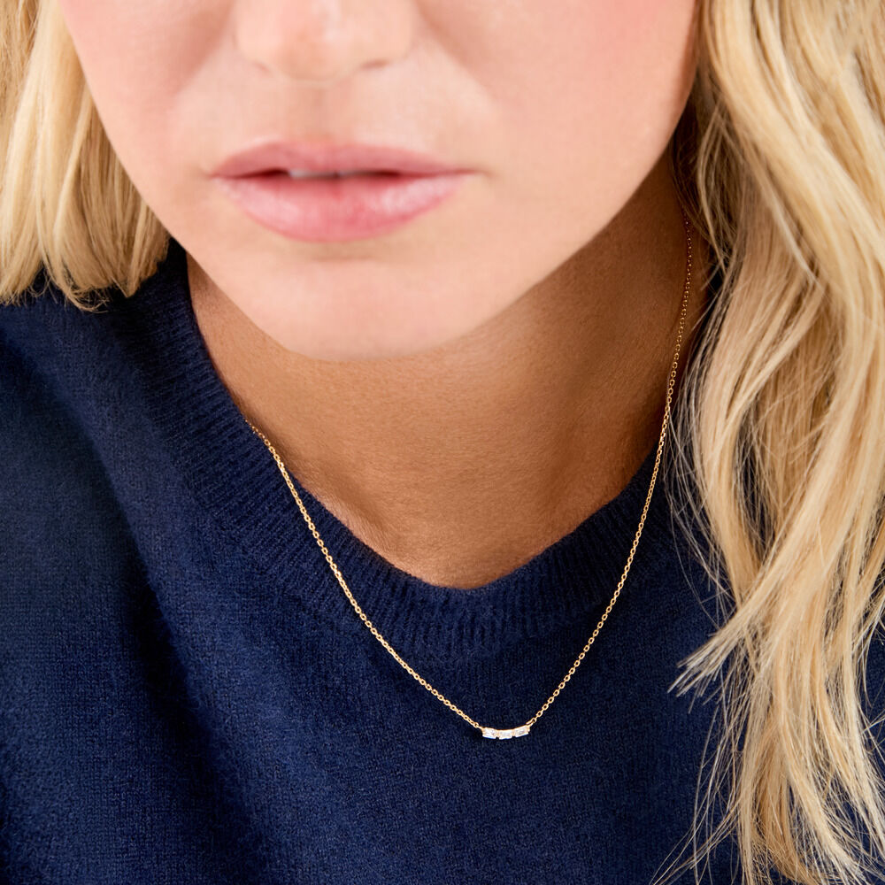 Collier Isobel Plaqu&eacute; Or Jaune Oxyde De Zirconium - Colliers avec pierres Femme | Marc Orian