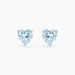Boucles D'oreilles Puces Salona Or Blanc Topaze - Puces Femme | Marc Orian