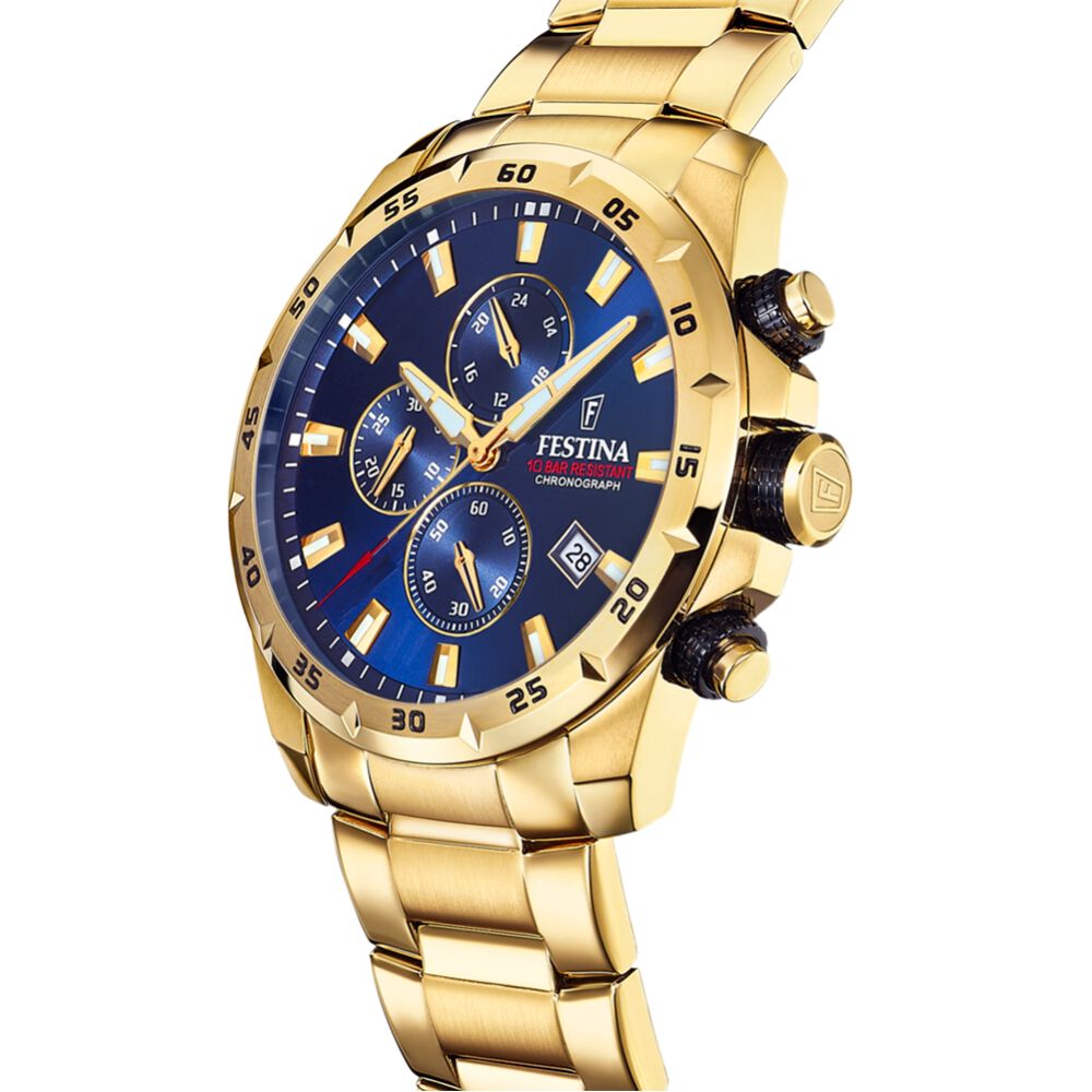 Montre Festina Timeless Chronograph Bleu - Montres &eacute;tanches Homme | Marc Orian