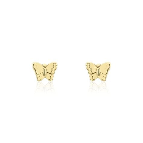 Boucles D'oreilles Puces Bartholomée Papillon Or Jaune - Puces Femme | Marc Orian