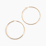 Cr&eacute;oles Ada Lisse Plaqu&eacute; Or Jaune - Grosses cr&eacute;oles Femme | Marc Orian