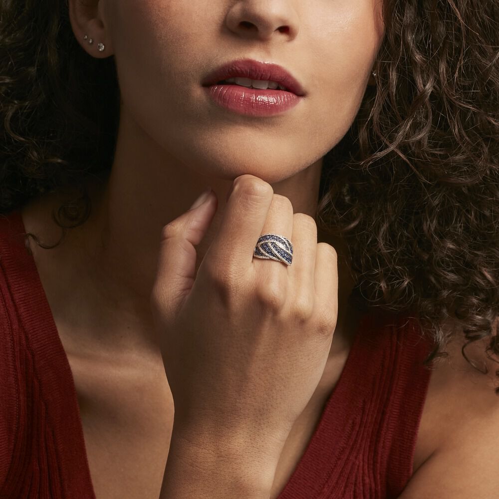 Bague Rebekka Or Blanc Saphir Et Diamant - Bagues vintage Femme | Marc Orian