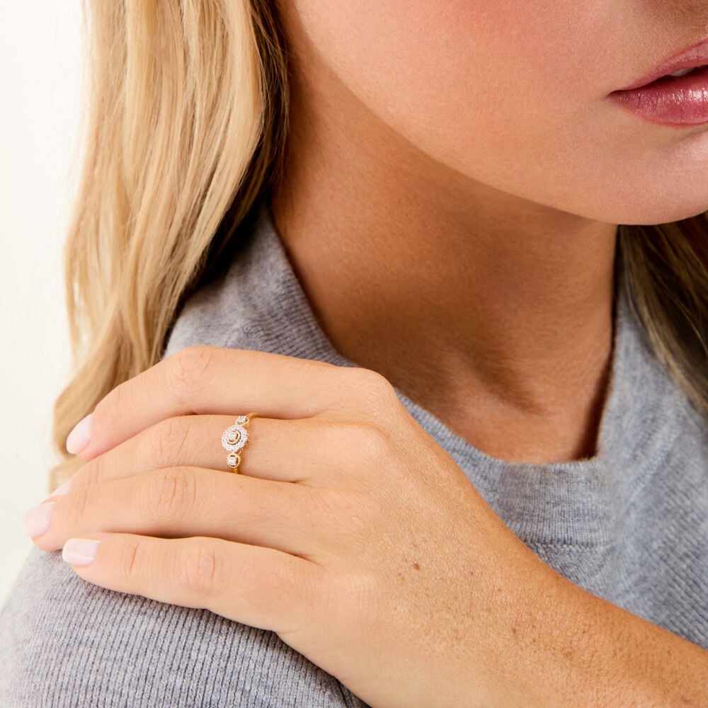 Bague Semera Or Jaune Diamant - Bagues pierres pr&eacute;cieuses Femme | Marc Orian