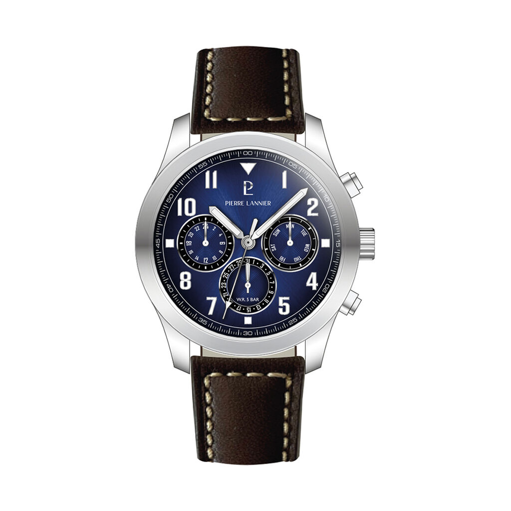 Montre Pierre Lannier Lannier Aviateur Bleu - Montres &eacute;tanches Homme | Marc Orian