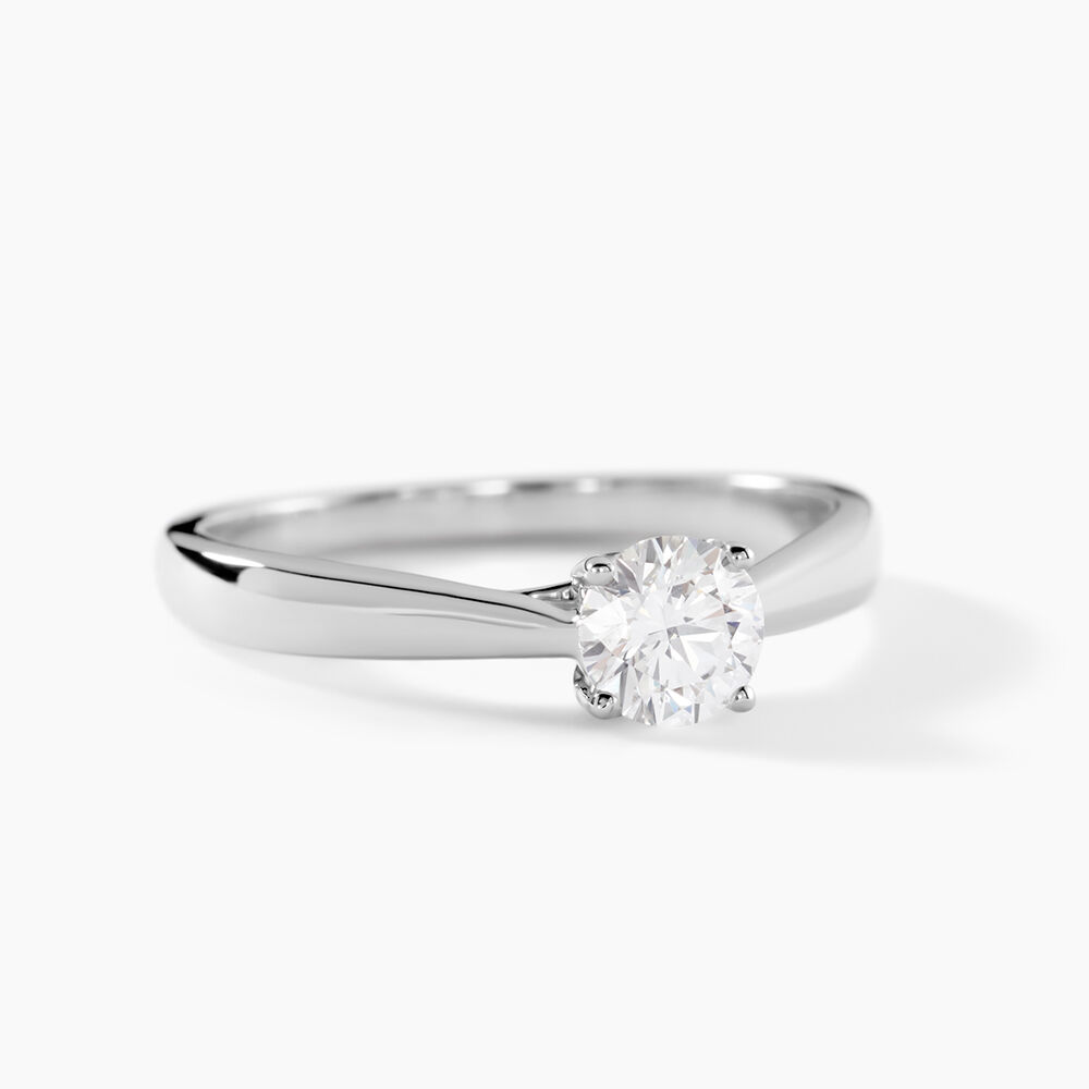 Bague Vicoeuria Ld Platine Blanc Diamant Synth&eacute;tique - Solitaires Femme | Marc Orian