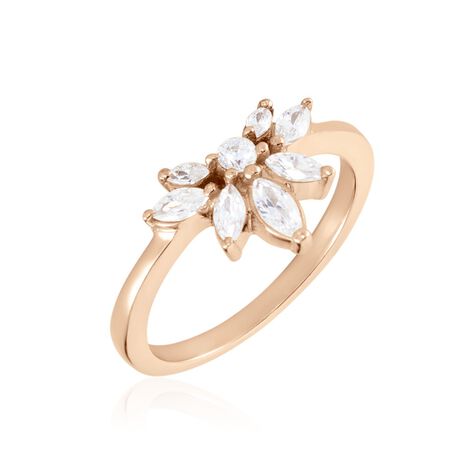 Bague Davena Argent Rose Oxyde De Zirconium - Bague fantaisie Femme | Marc Orian