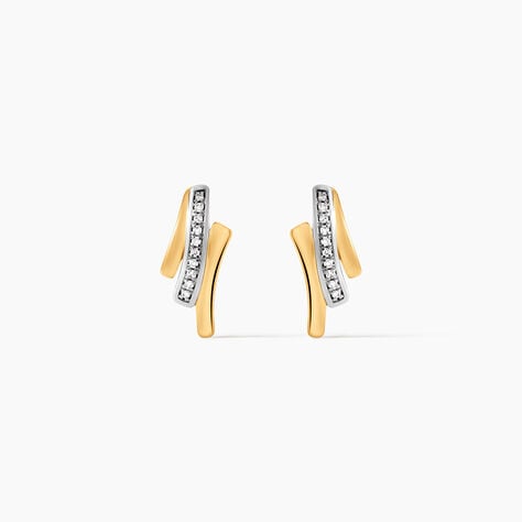 Boucles D'oreilles Puces Melia Or Jaune Diamant - Pendantes Femme | Marc Orian