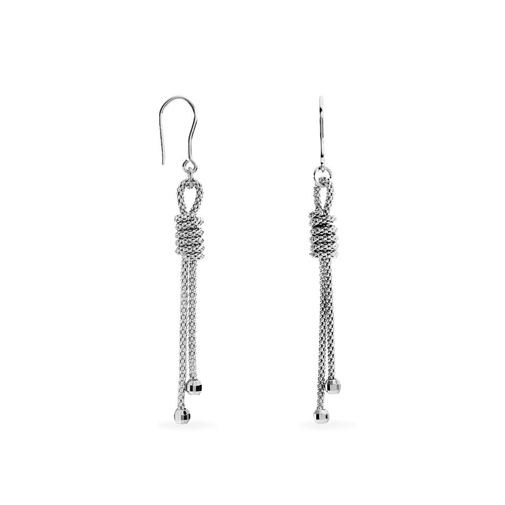 Boucles D'oreilles Pendantes Lassy Argent Blanc - Pendantes Femme | Marc Orian