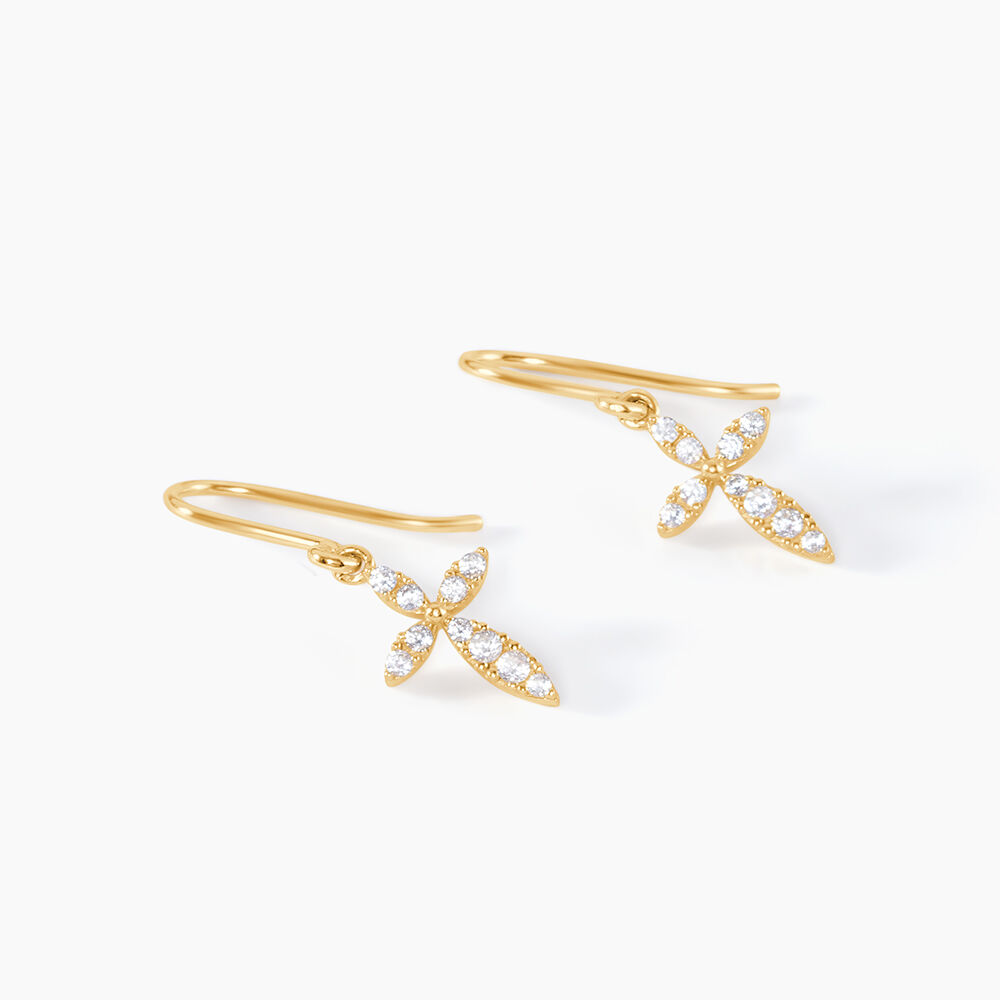 Boucles D'oreilles Pendantes Chastity Or Jaune Oxyde De Zirconium - Pendantes Femme | Marc Orian