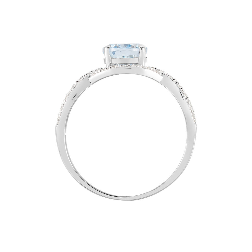 Bague Tina Or Blanc Topaze Et Oxyde De Zirconium - Bagues Femme | Marc Orian