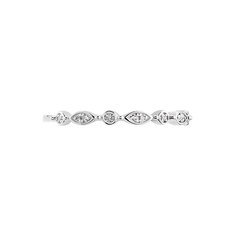 Alliance Vijay Or Blanc Diamant - Alliances avec pierres Femme | Marc Orian